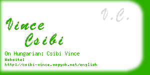 vince csibi business card